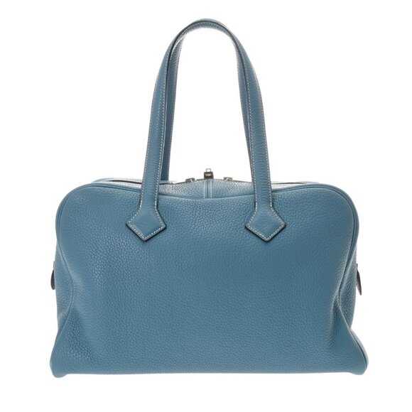HERMES Victoria 35 Bleu jean hand bag 800000135892000 - Picture 1 of 9